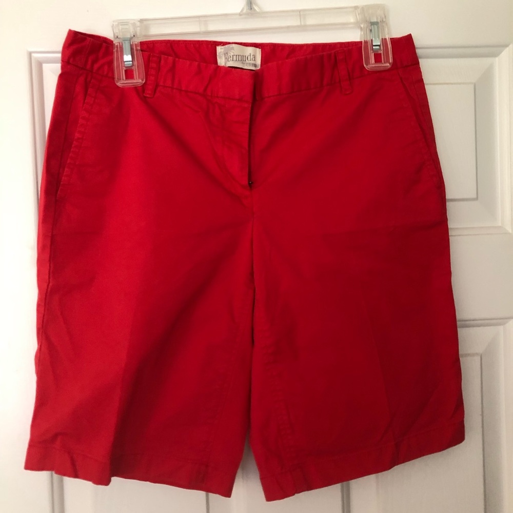 Red Bermuda J. Crew shorts size 6